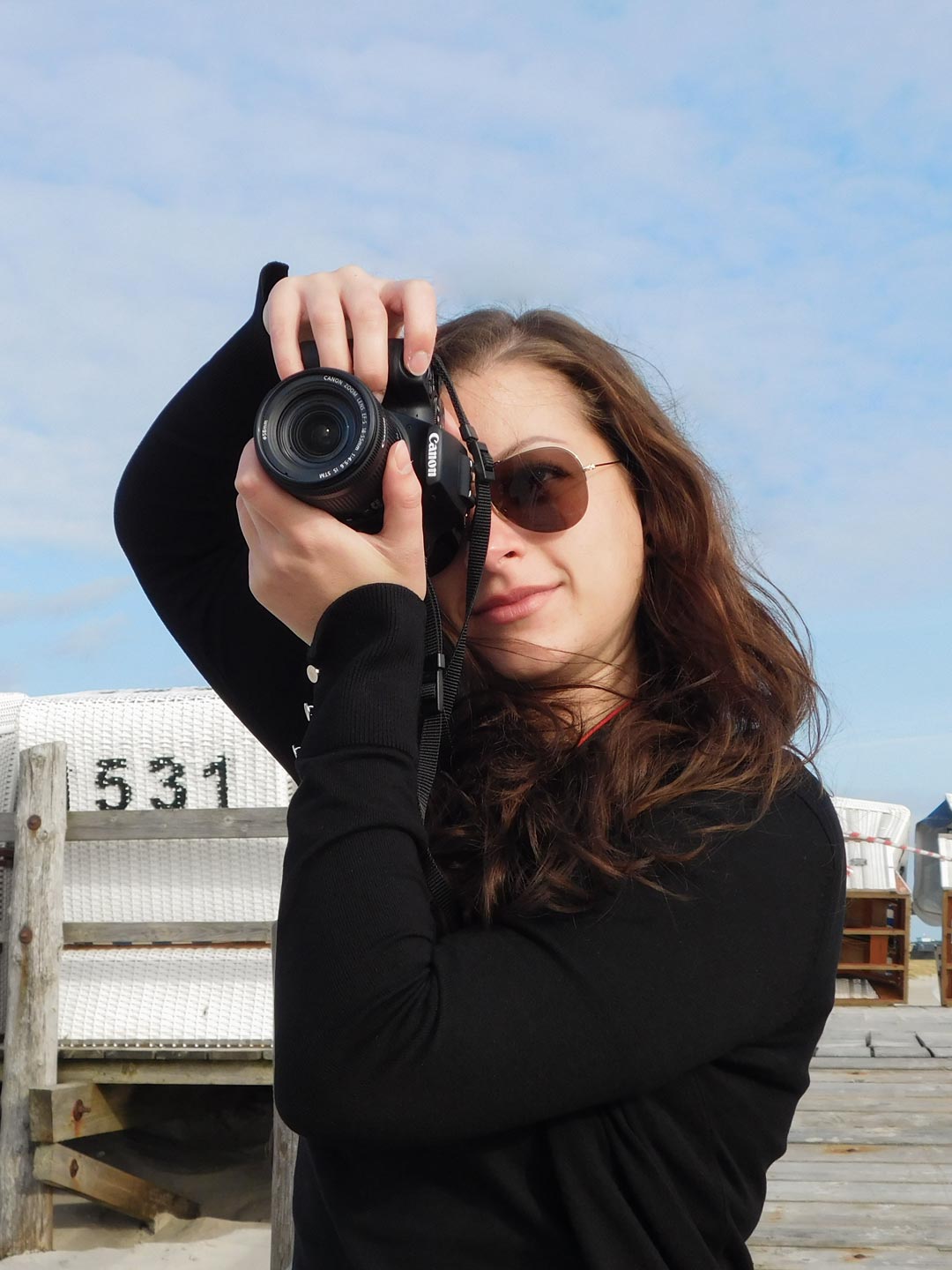 Über Mich Portrait mit Kamera